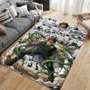 "Green Character Manga Design" suitable as a non-slip mat for the living room or bedroom sofa