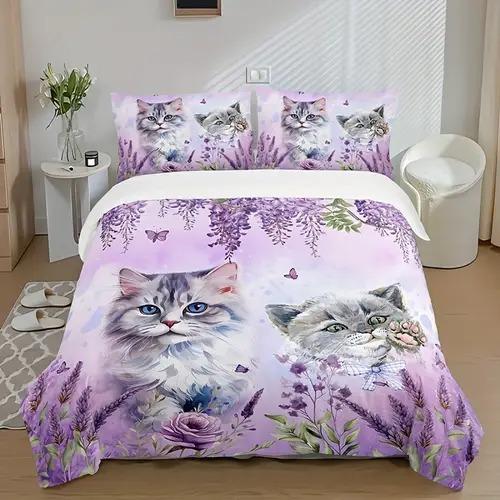 Comforter Cat With Cat Pattern Suitable For Children Boys Girls And Adults Soft Warm Comfortable And Breathable