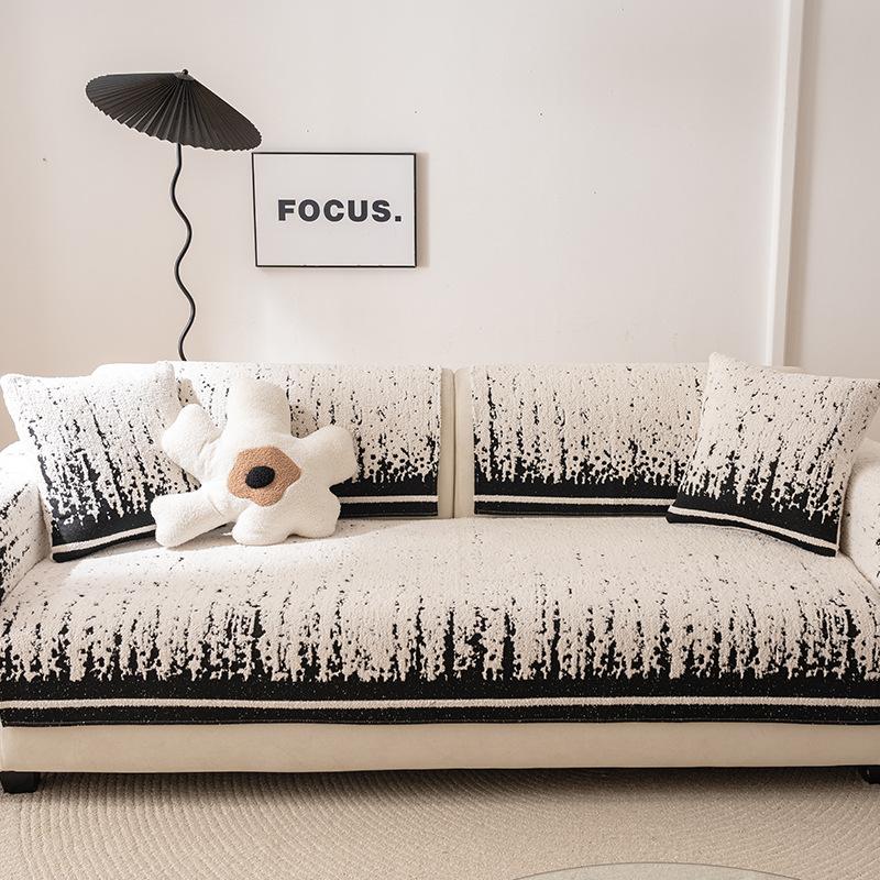 Vier Jahreszeiten Universal Sofakissen Neues Leichtes Luxus Premium Gefühl Gerade Reihe Rutschfester Kissenbezug Herbst und Winter