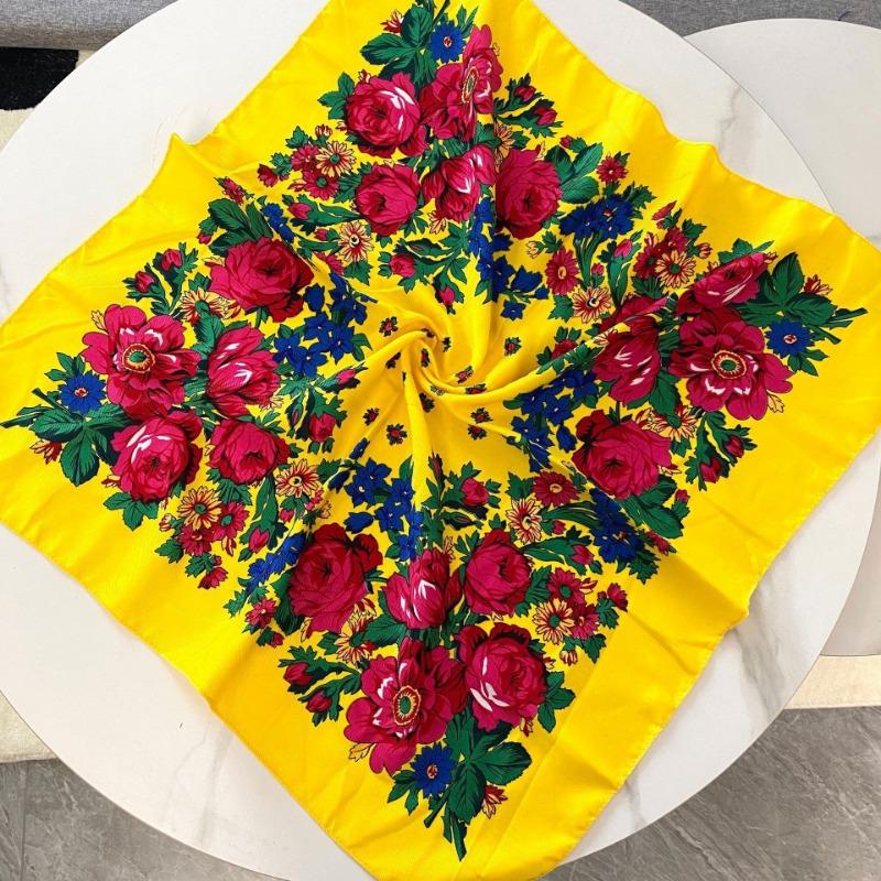 Double Twill Popular Comfortable Value  Silk Scarf 70Cm Cotton Square Leisure Shawl Scarf For Women Headscarf