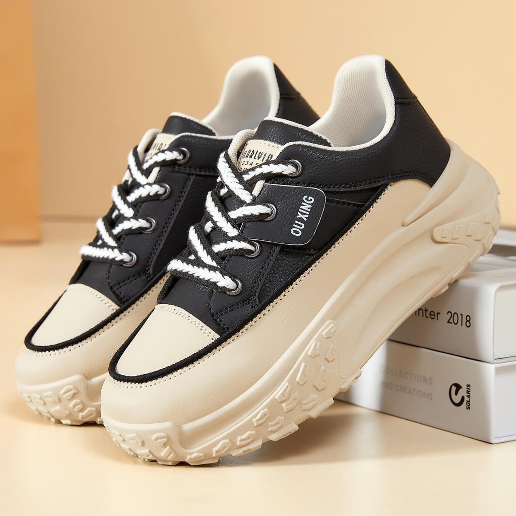 Women's New Outdoor Travel Not Tired Feet Thick Soled Heightened Non-slip Shock-absorbing Soft Bottom Leisure Lightweight Comfortable Casual Sneakers