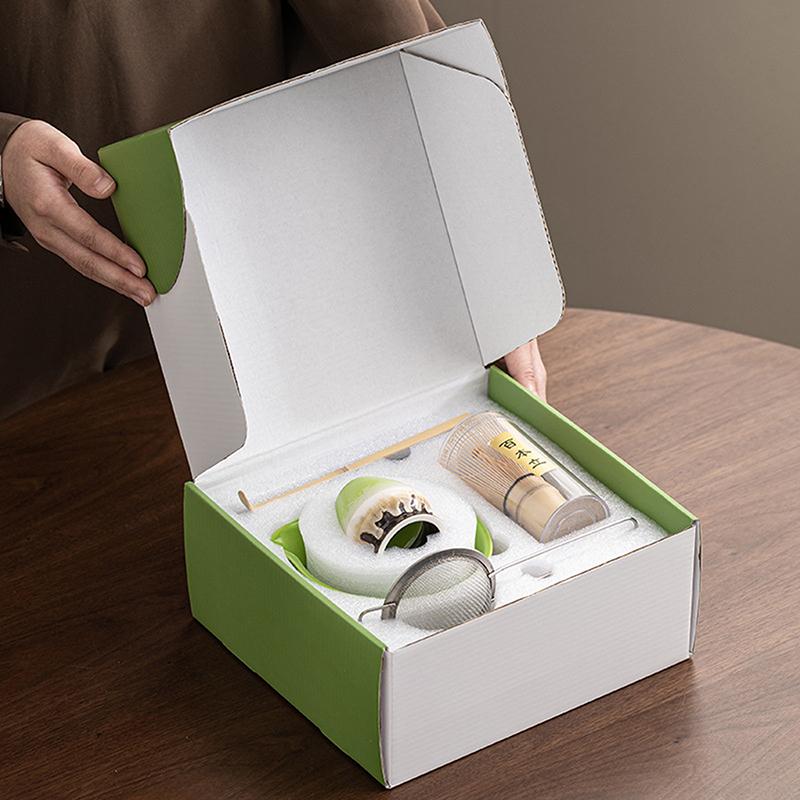 3/5Pcs Japanese Matcha Tea Set Matcha Bowl Bamboo Whisk Scoop Traditional Tea Making Kit Gift Box Kit