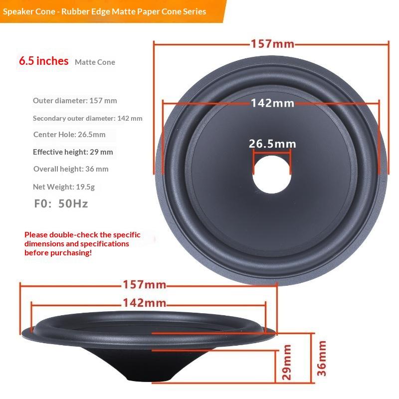 Altoparlante Woofer da 3/4/5/6/8/10/12 Pollici Cono in Carta Sospensione in Gomma Opaca Accessorio di Riparazione Bobina Mobile