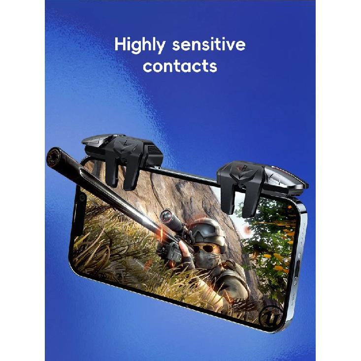 DATA FROG Six Fingers G21 Mobile Game Trigger for PUBG Phone Aim Shooting L1 R1 Key Alloy Button for Universal Gamepad Joystick 5