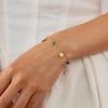 Stainless Steel Starburst Zircon French-American Bracelet - Versatile Fashion Accessory