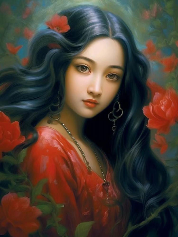 

5D Diy All Diamond Painting New Arrival Женская Цветочная Алмазная Вышивка Крестом Портретная Мозаика Украшение Дома Full Round 20x30CM