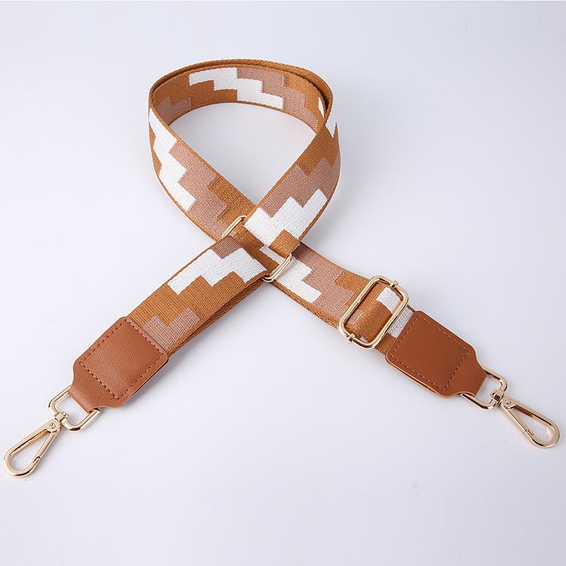 New Fashion Personalized Square Ethnic Style Bag Strap 38mm Adjustable Shoulder Strap Woven Polyester Bag Shoulder Strap
