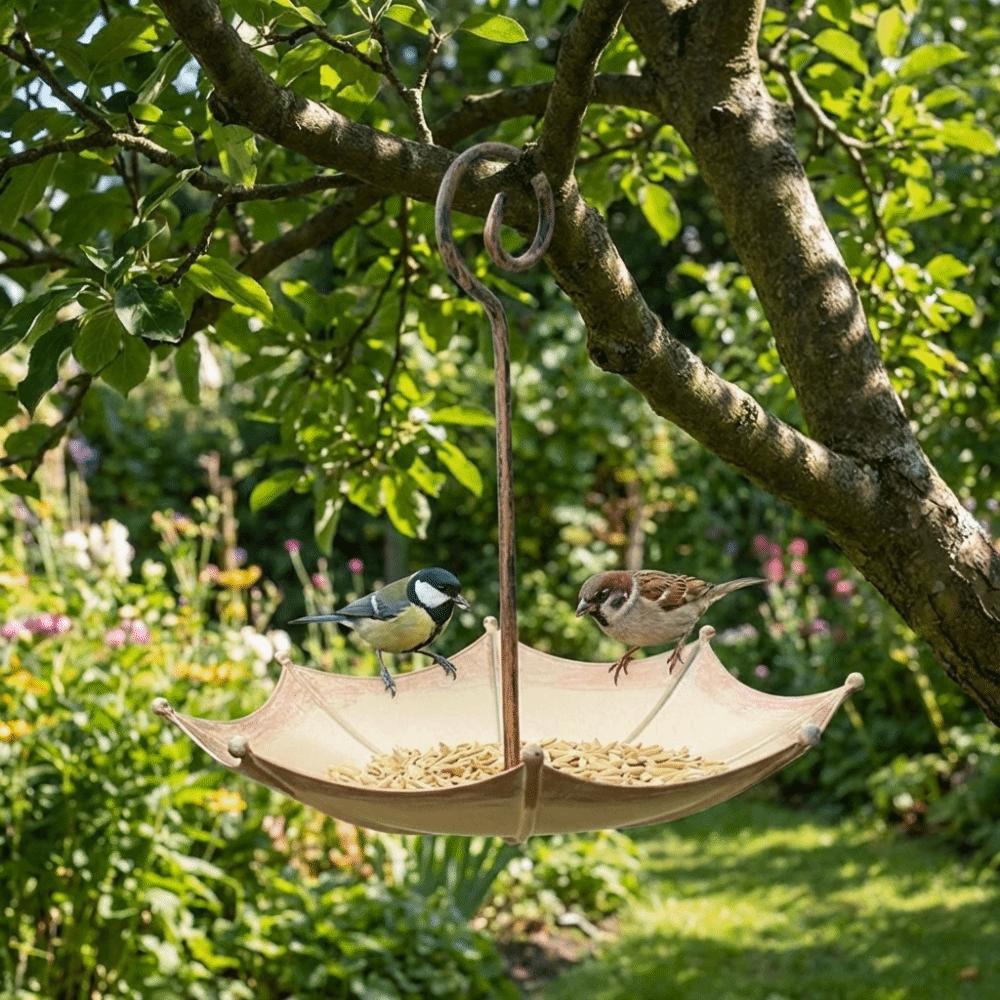 Anti-leakage Bird Feeding Station Umbrella-shaped Bird Food Container  Bird Supplies