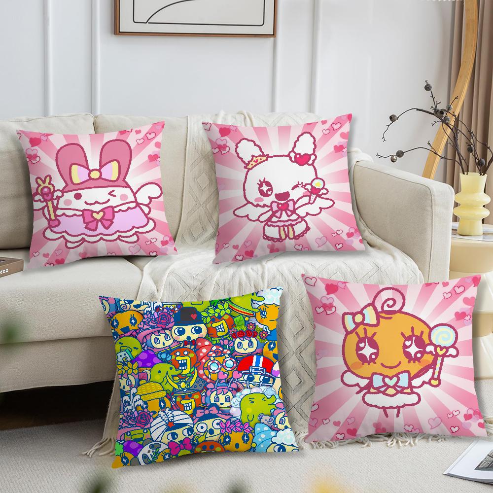 Cute Cushion Cover Comfortable Soft Pillow Case for Sofa Living Room Home Office Decor and t-Tamagotchi Protective Covers