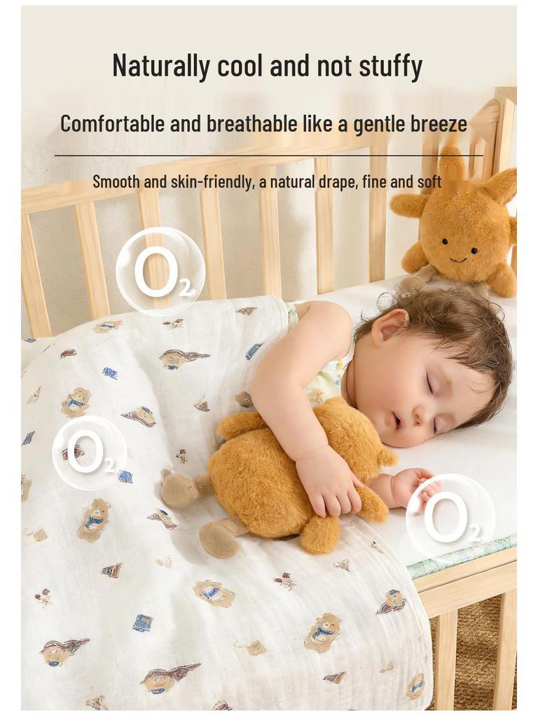 Ultra-thin Baby Cotton Gauze Blanket & Swaddle - Windproof Bath Towel for Newborns