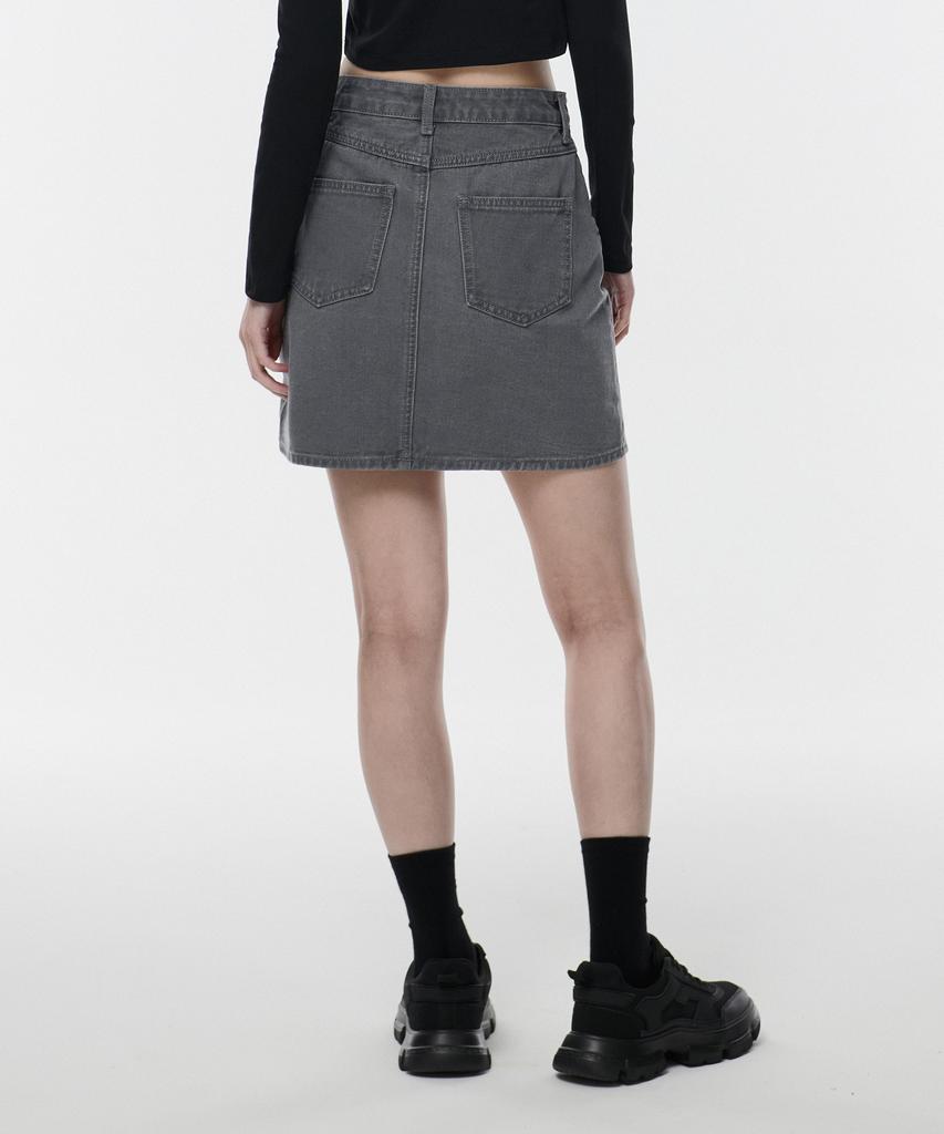 Musinsa Standard Woman Women'S Denim Mini Skirt [Gray]