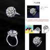 Fashionable 5 Carat High Carbon Moissanite Ring In Luxurious White Gold Tone For Women