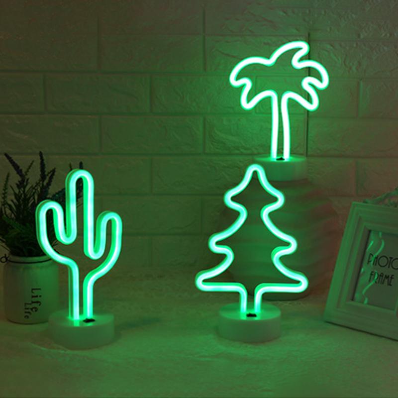 LED Table Lamp Vibrant neon lights Battery/USB Power Supply Bedroom Birthday Wedding Christmas Party Decoration Gifts for Boys