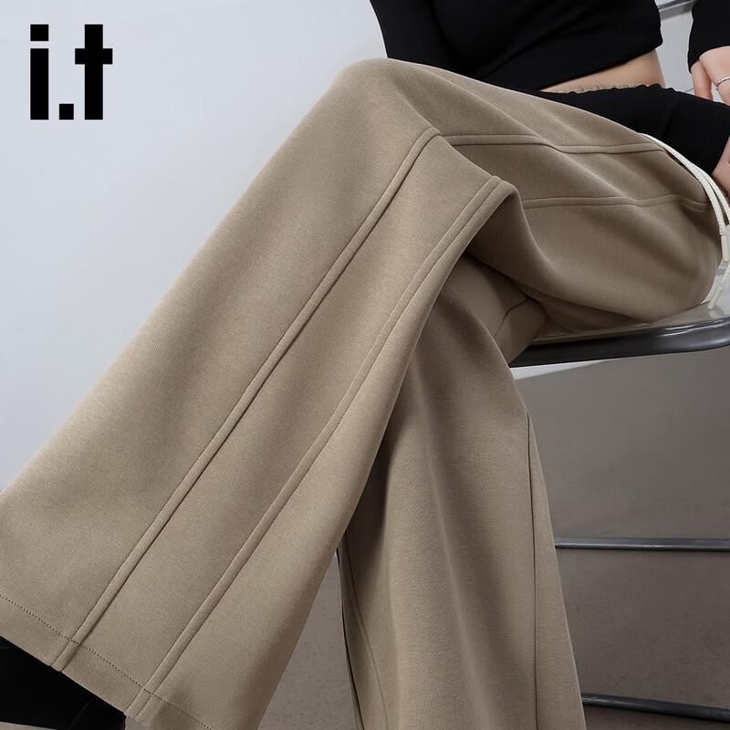 izzue it Women's High-Waist Loose Straight Leg Casual Sweatpants