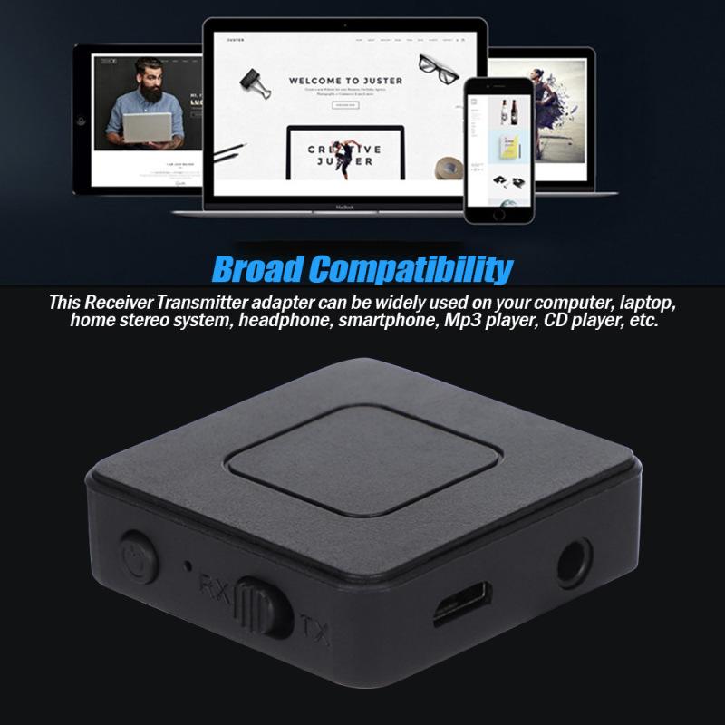 2-in-1 Bluetooth-compatible Receiver Transmitter Home Wireless Audio Converter Adapter For Tv