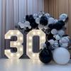 1PC 73cm Balloon Frame with White Light 3D KT Board Filled Balloon Digital Model Suitable for Birthday Parties, Anniversary Decorations