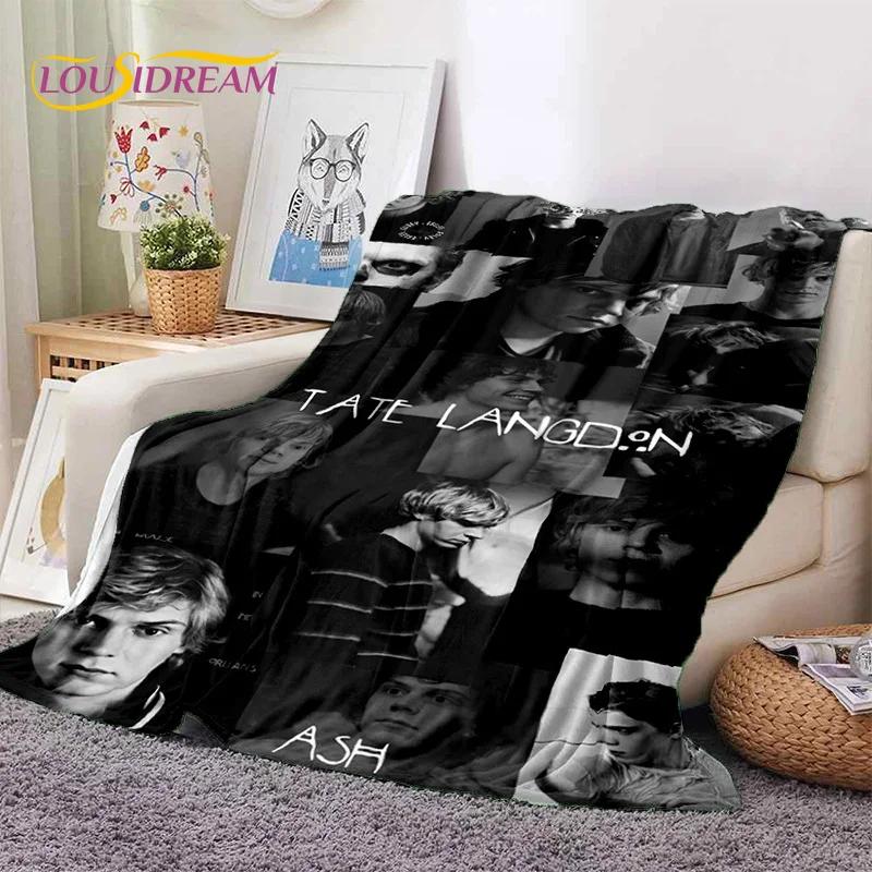 Latest Cute Evan Peters TV Actor Soft Flannel Blankets,Throw Blanket Comfortable Blanket for Picnic Beds Sofa Home Bedroom 013