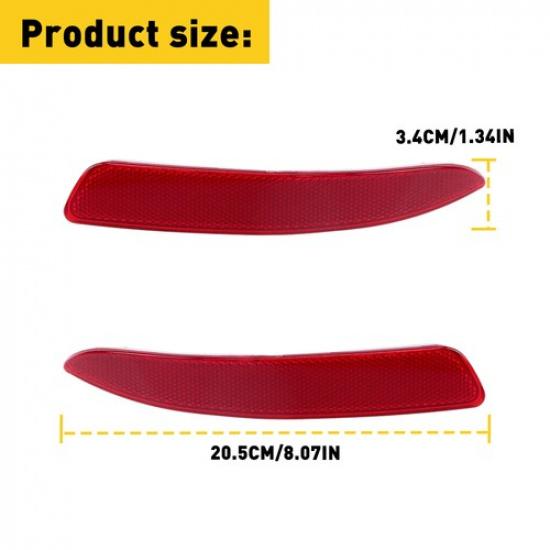 Bumper Rear Reflectors Without Bulb Set Red Lens For 2007-2013 BMW X5 E70 LCI EV