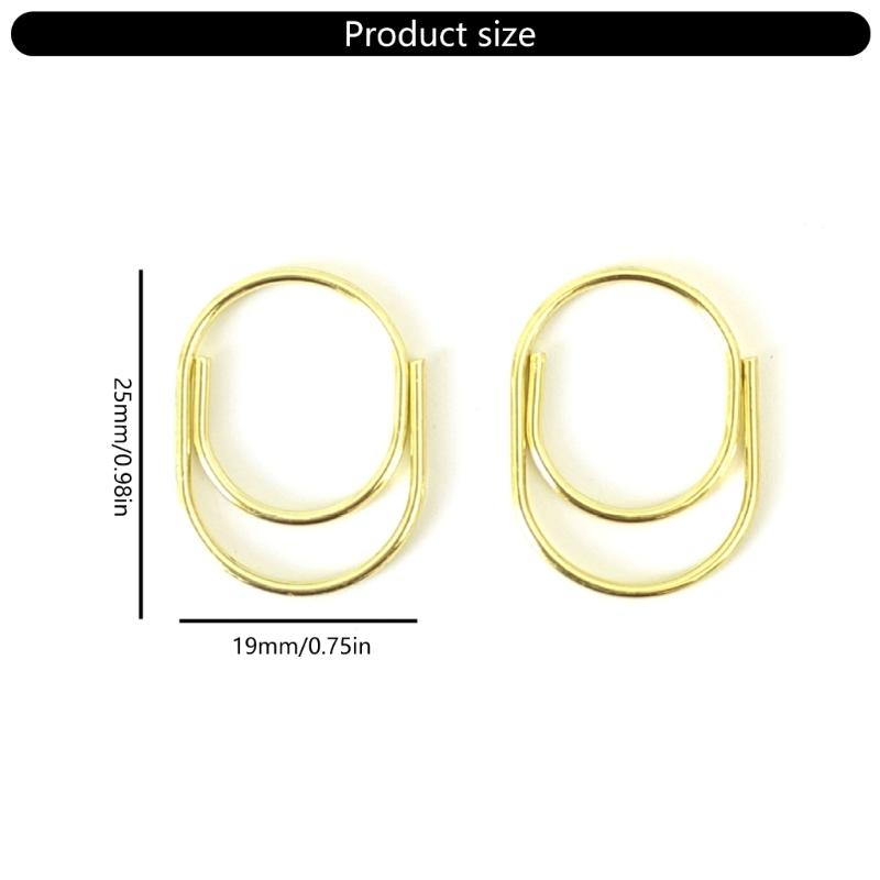 24Pcs Decorative Paper Clip Small Paperclips Metal File Clamp Book Marker Clips for Document Picture Photo Organization