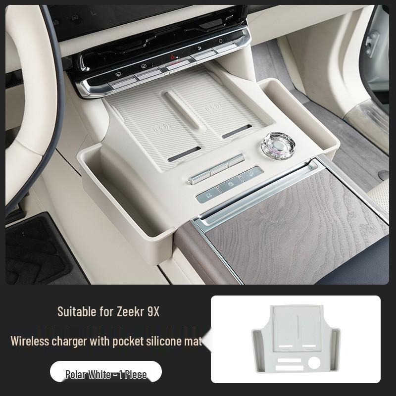 Tapis porte-gobelet en silicone pour Zeekr 9X: Charge sans fil et Accessoire intérieur de voiture