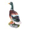 Mallard Duck Garden Ornament Hand Painted Resin Green Head Duck Figurine for Outdoor Lawn Yard Decoration