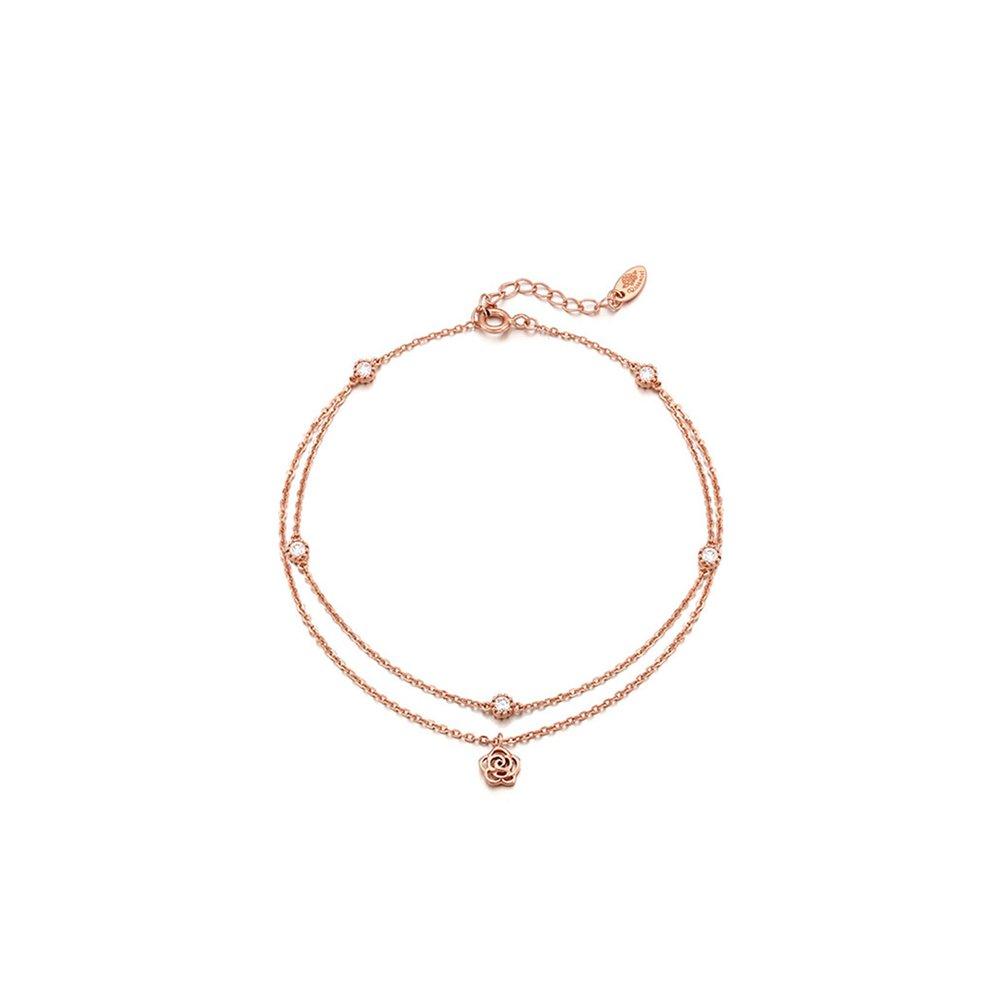 [Rosemont] Silver Anklet (Two Rows) Rc0006