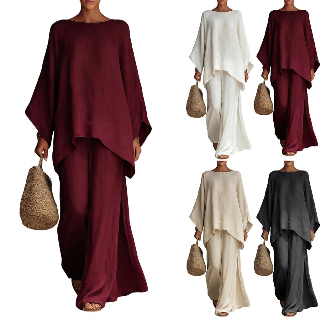 Women's Fashion Casual Summer Open Chest Tie Long Sleeve Shirt -Quarter Pants Suit