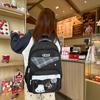 Korean Version of Schoolbag for Female Junior High School Students, Cute Transparent Pain Bag, Large-capacity Computer Backpack, Versatile St