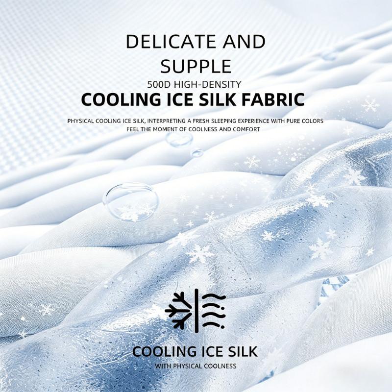 3pcs Machine Washable Summer Ice Silk Mat Set, Soft, Breathable and Non-stuffy, a Must-have Bedding for the Family