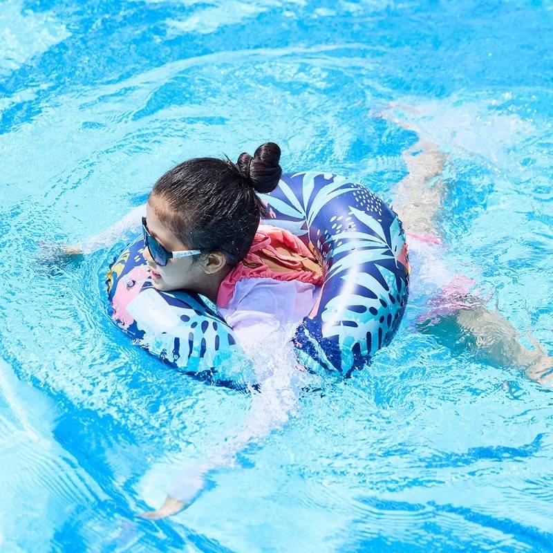 Colorful Leaf Inflatable Toy PVC Adult Swimming Circle Water Sports Inflatable Floating Ring Summer Outdoor Pool Accessories