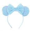 Silver Shinny Mouse Ears Headband For Girls Shinny Sequin Bow Hairband Festival Party Cosplay DIY Hair Accessories