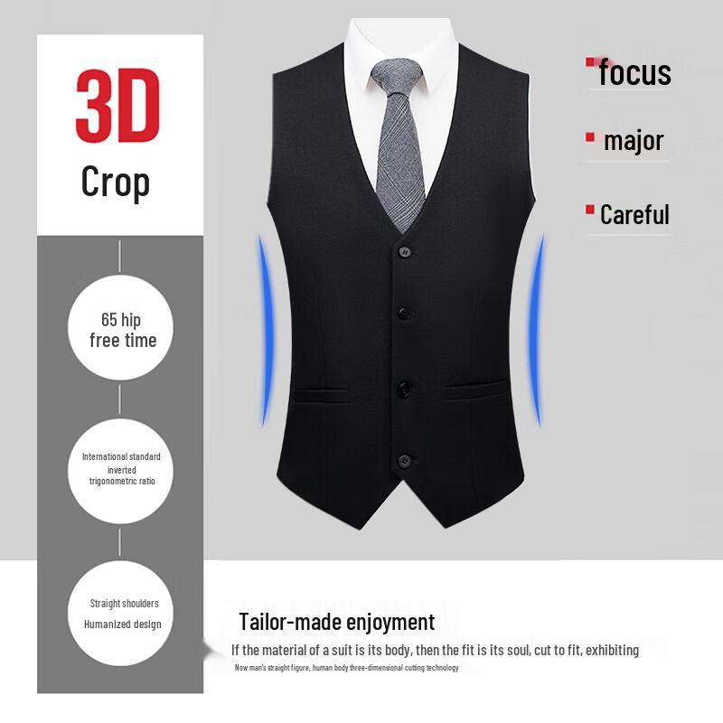 ROMON Men's Wool Blend Business Suit Vest