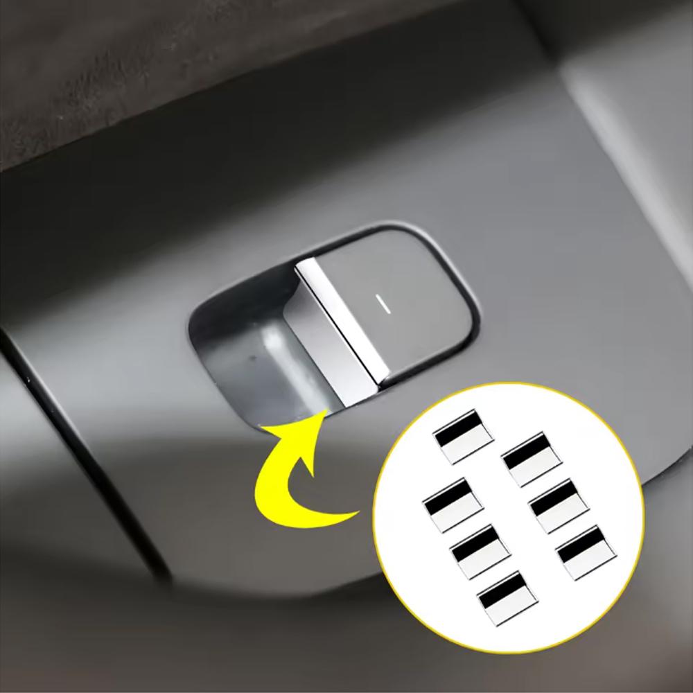 7pcs Car Window Switch Button Cover for Tesla Model Y/3/3+ Highland 2026-2026 Window Lift Button Patch Trim Car Accessories