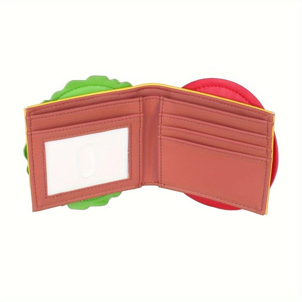 Football PU Leather Card Holder RFID Blocking Money Clip Simple Two Fold Wallet Unisex