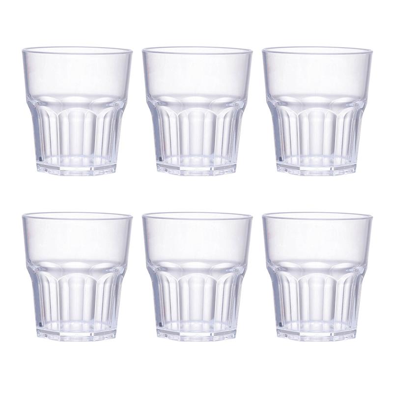 6 Pcs Clear Acrylic Wine Cup Unbreakable Whiskey Cups Spirits Tumblers Beer Mugs Glasses Cocktail Drinkware Bar Accessories 35ml