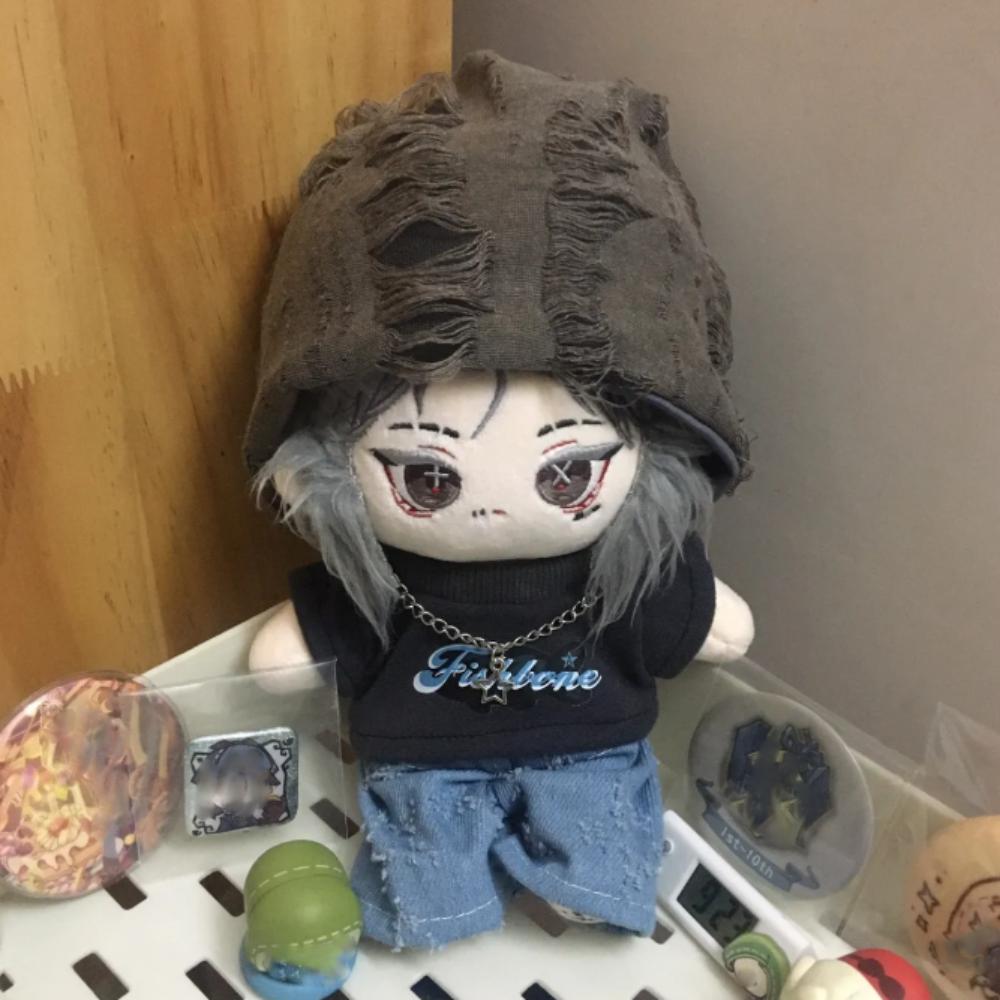 1 Set Hat Cotton Doll's Clothes T-shirt Plush Doll Clothes 20cm Cotton Doll Clothes  Children's Gift