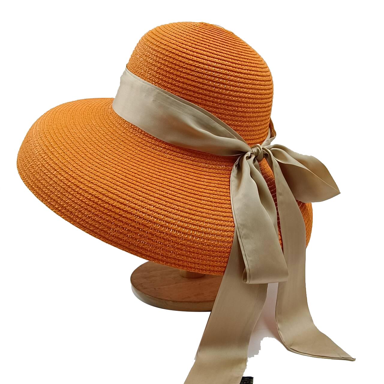 Weicher Bunter Schal für Damen mit Sonnenhut 50 Farben Faltbarer Strandhut Sonnenschutzhut Hepburn-Stil Sonnenhut Travelgorras 55 -58cm brown