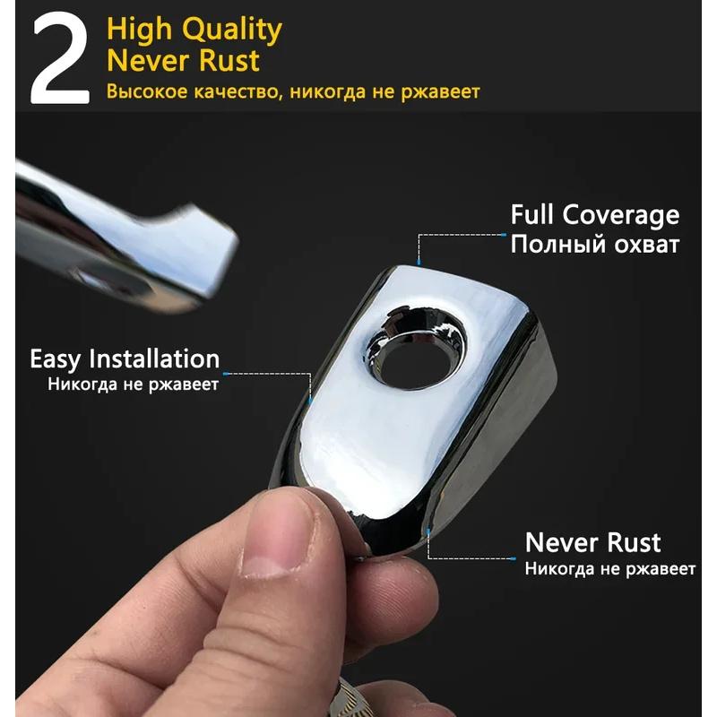 For Toyota RAV4 XA50 2019-2026 2020 2026 2026 2026 Anti-scratch Trim Set Car Accessories Door Handle Cover Carbon Fiber Chrome