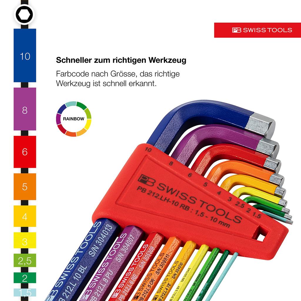 PB Rainbow Wrench Set 210H-10RBCN