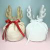 Elk Drawstring Velvet Gift Bag for Christmas & Halloween Party Favors