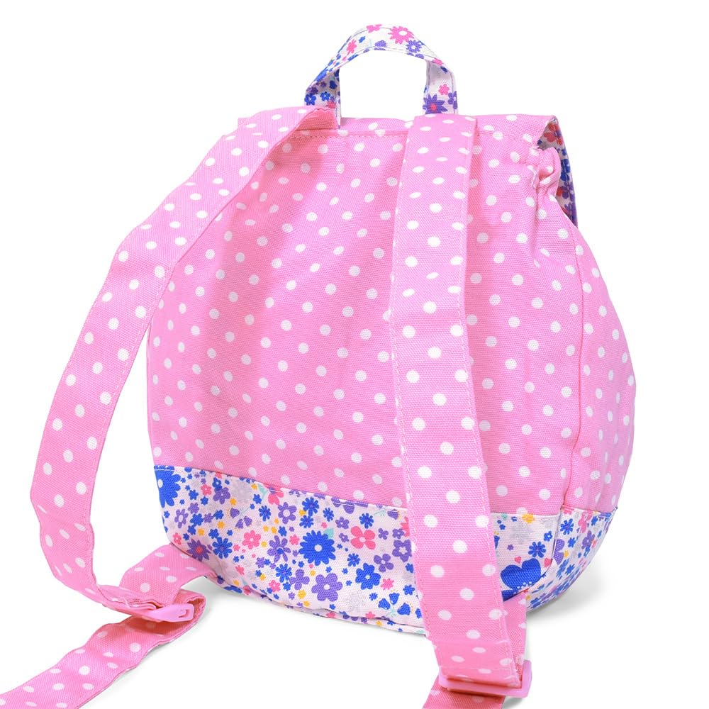 COLORFUL CANDY STYLE Backpack for Baby Perfect for First Cute Polka Dots with White Includes Pocket Tissue Pouch Girls, & Kids, Baby's Birthday, (Pink