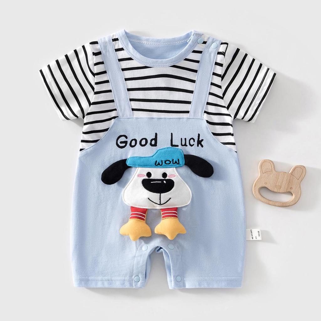 Summer Baby Short-Sleeve Bodysuit - Cotton Romper for Newborns