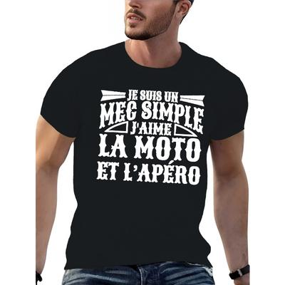 Europäische Größen Lustiges französisches Herren-T-Shirt Sommer-T-Shirt Top
