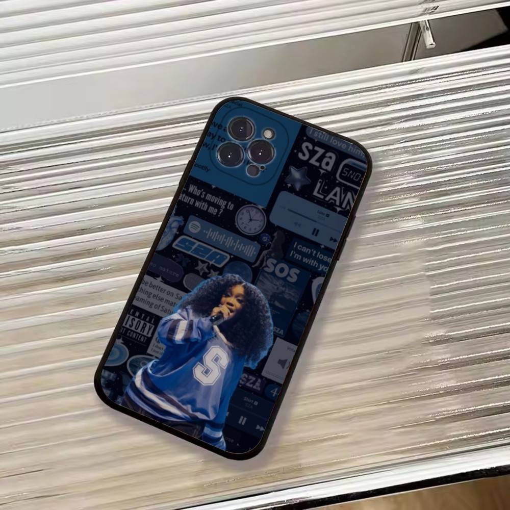 Fashion Singer For S-SZA Phone Case For iPhone 17,16,15,14,13,12,11 Plus,Pro Max,XS,Soft Black Cover