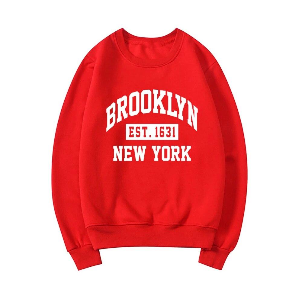 Brooklyn NYC Letter Graphic Sweatshirt Brooklyn New York Shirts Hoodie NY Gift Fall Pullover Unisex Casual Streetwear Sweatshirt Unisex