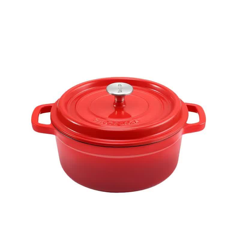 Zhang Xiaoquan Chinese Red Cast Iron Enamel Pot