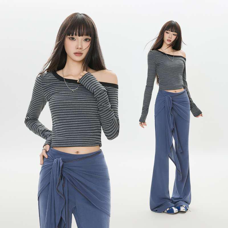 Autumn Low-Rise Micro-Flare Yoga Pants: Women s Two-Piece Slimming Design M