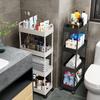 Movable Bathroom Trolley Rack for Layered Gap Storage