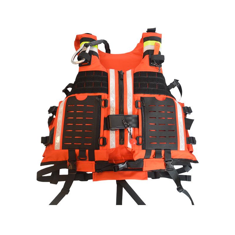 Rapid Flow Tactical Water Rescue Vest with Double Pockets for Flood Control and Disaster Relief