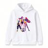 Girls Boys 3 Trendy Anime Girls Graphic Hoodie Casual Long Sleeve Pullover Sweatshirt For Kids Streetwear Hip Hop Style Tops